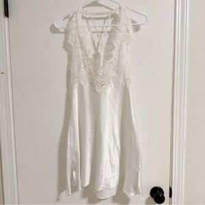Victoria Secret White Lace Satin Nightgown